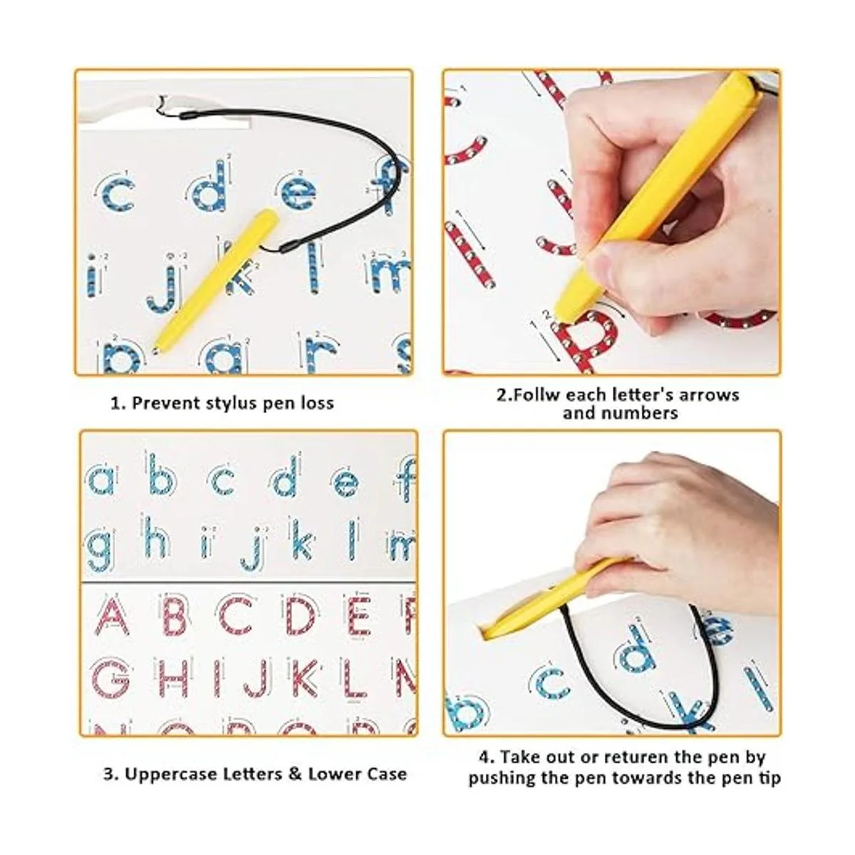 Apfity Tablero magnético de calculo del alfabeto tablero