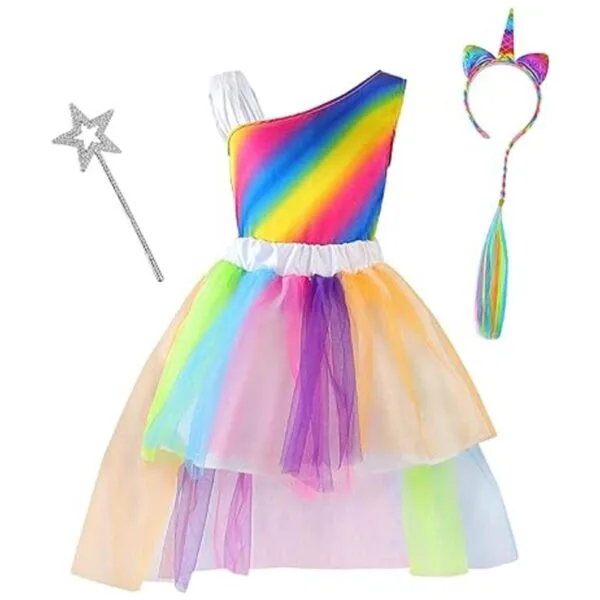 Jeowoqao Conjunto de disfraz de princesa para niñas 24_4