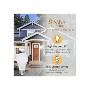 Simba Lighting Bombillas LED para exteriores con sensor