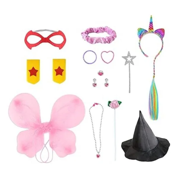 Jeowoqao Conjunto de disfraz de princesa para niñas 24_3