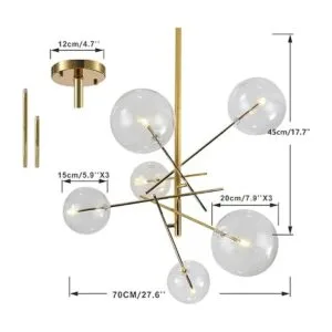 KCO Lighting Sputnik Lámpara de araña colgante de techo_2
