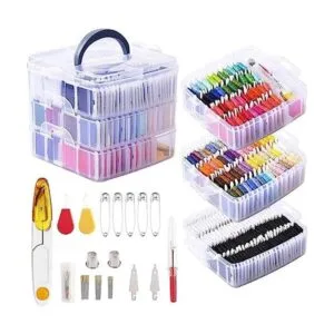 Peirich Paquete de 201 hilo dental bordado incluye hilo