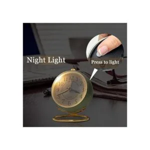 JUSTUP Reloj despertador analógico silencioso clásico_3