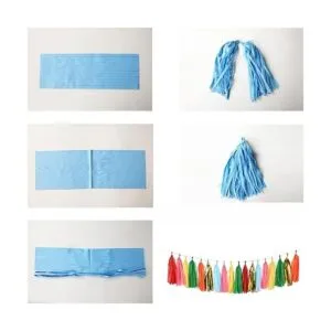 Autupy Juego de 35 borlas de papel de seda para fiestas_5