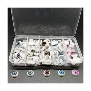 TIHOOD 100 unidades caja de 0.472 in de ojos de muñeca_4