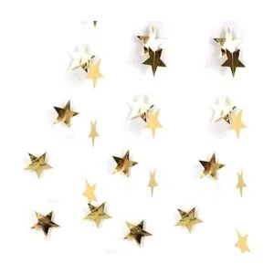 Guirnalda de estrellas doradas guirnalda de papel dorado_4
