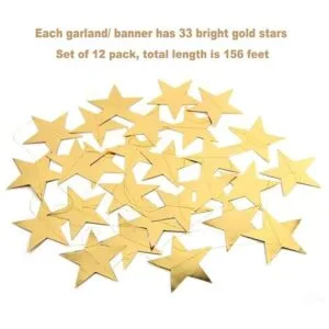 Guirnalda de estrellas doradas guirnalda de papel dorado_2