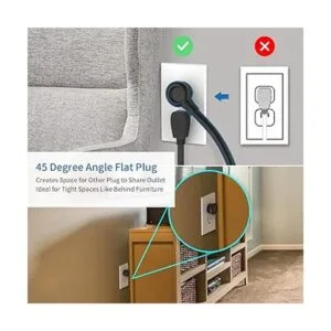 NTONPOWER Cable de extensión largo de 15 pies enchufe_4