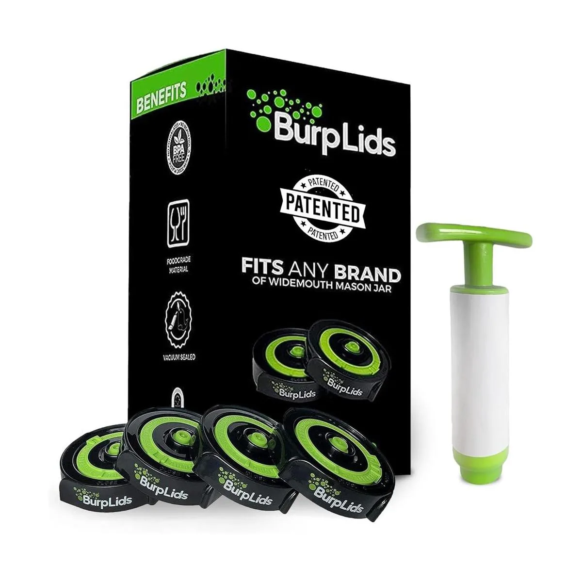 Burp Lids Juego de curado Le queda a todos los frascos de_1