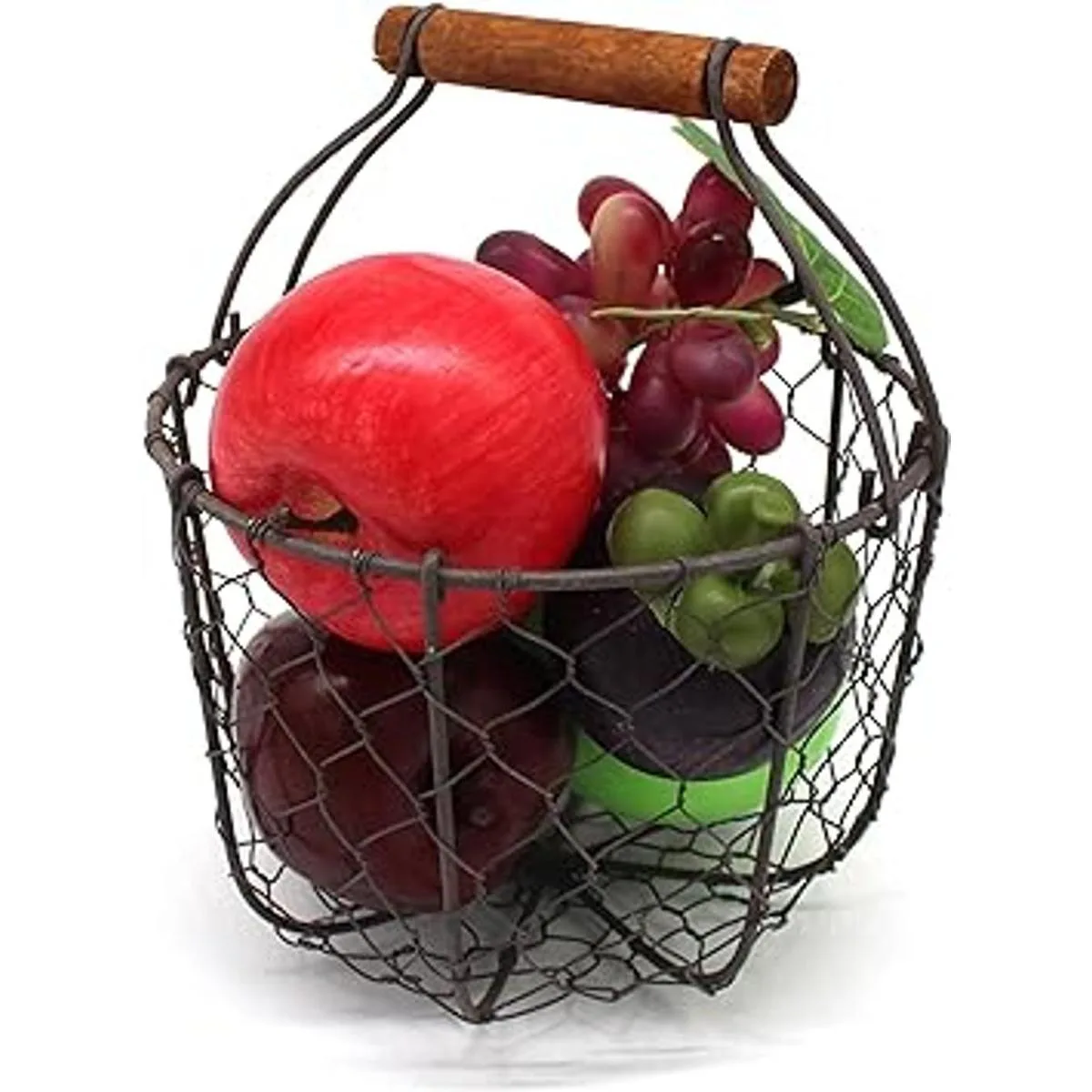 CVHOMEDECO. Cesta de huevos de alambre de pollo con mango_3
