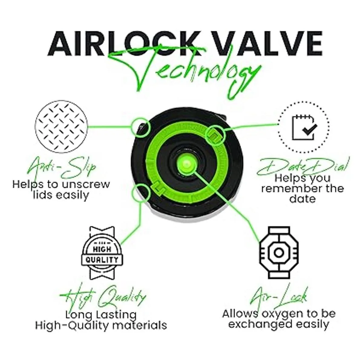 Burp Lids Juego de curado Le queda a todos los frascos de_2