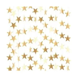 Guirnalda de estrellas doradas guirnalda de papel dorado_1