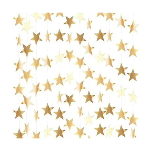 Guirnalda de estrellas doradas guirnalda de papel dorado_1