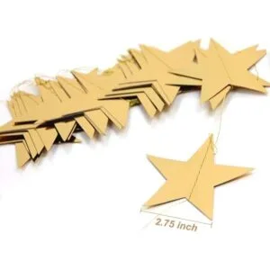 Guirnalda de estrellas doradas guirnalda de papel dorado_3