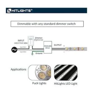 HitLights Controlador regulable de 300 W controlador LED