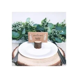 30 portatarjetas de madera rústica soporte de números de