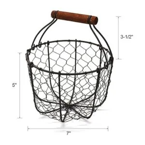 CVHOMEDECO. Cesta de huevos de alambre de pollo con mango_4