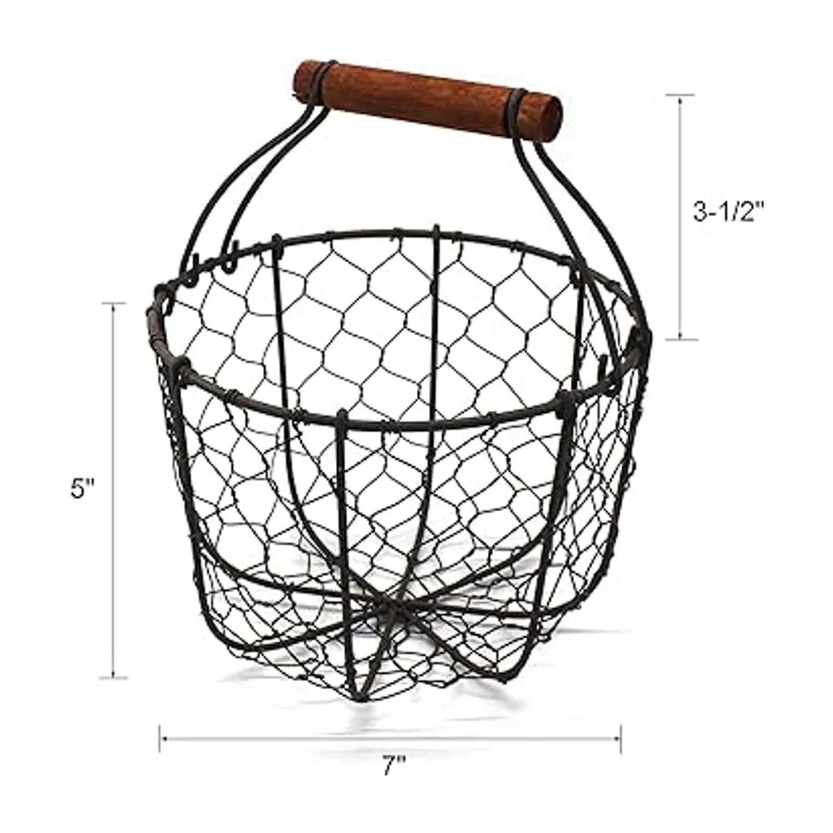 CVHOMEDECO. Cesta de huevos de alambre de pollo con mango_4