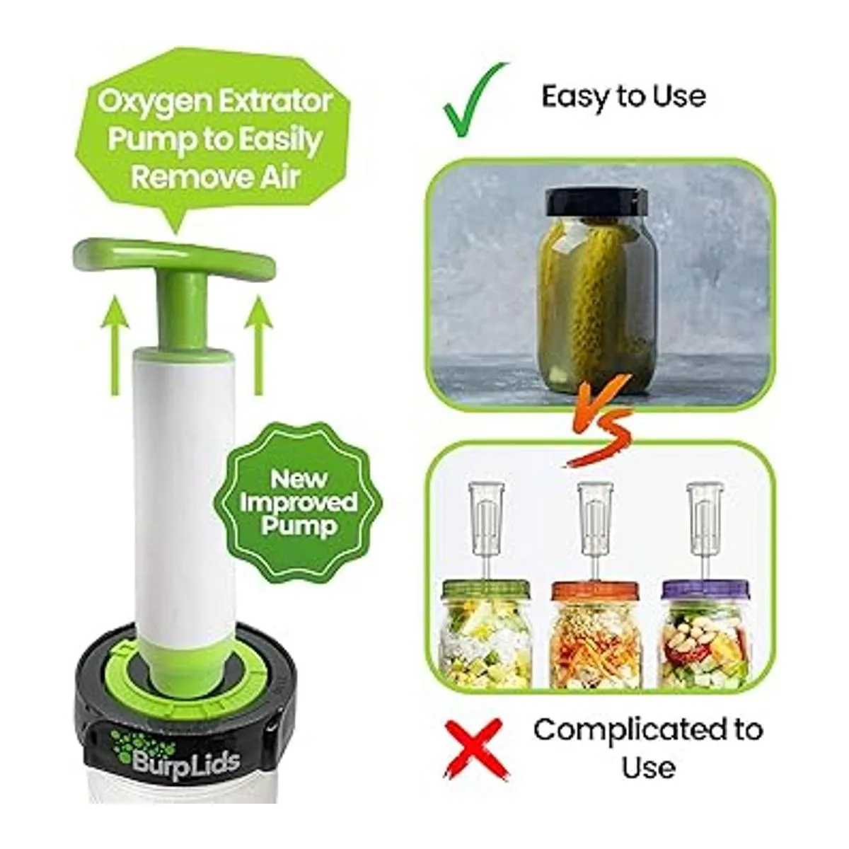 Burp Lids Juego de curado Le queda a todos los frascos de_3