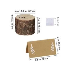 30 portatarjetas de madera rústica soporte de números de