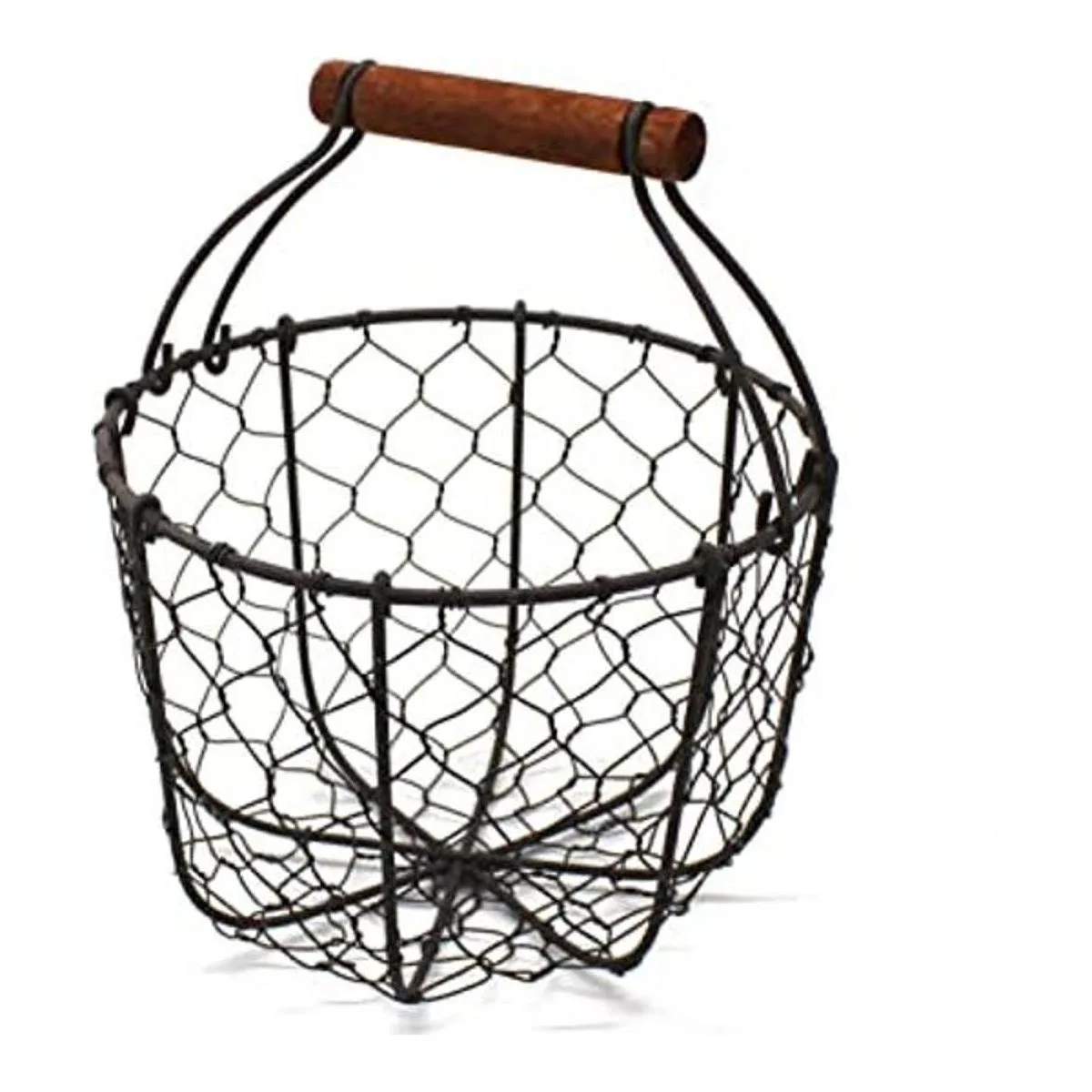 CVHOMEDECO. Cesta de huevos de alambre de pollo con mango_1