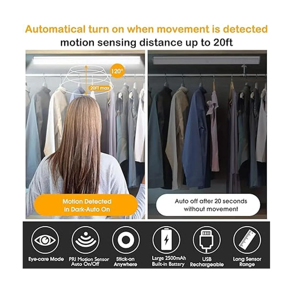 MOSTON Homelife Luz de armario recargable superbrillante_3