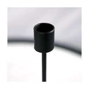 Portavelas de metal negro para velas cónicas mesa