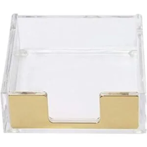 MultiBey Dispensador de bloc de notas adhesivas dorado_1