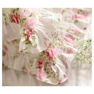 Kolachic Fundas de almohada con estampado floral de rosas_2
