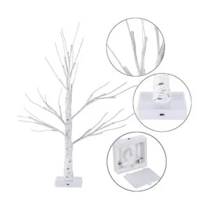 Sunnyglade 2 luces LED para árbol de abedul de 2 pies 24_5