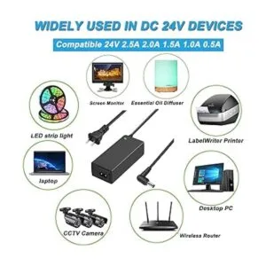 TKDY Adaptador de fuente de alimentación de 24 V y 2.5 A_2