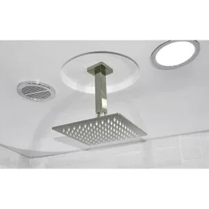 Aquaiaw Brazo de ducha cuadrado y brida de junta tórica