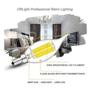 CRLight Bombilla LED regulable 6 W luz de día 4000 K