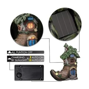 TERESAS COLLECTIONS Boot Fairy House Garden Statues with_4