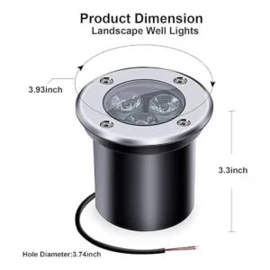 ALEDECO Paquete de 4 luces LED de bajo voltaje de 3 W y 12_2