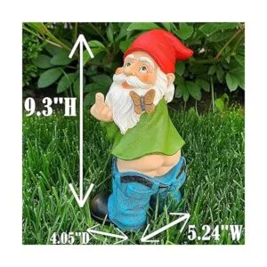 Mood Lab Gnomo de jardín Gnomo de plumón 9.3 pulgadas_3