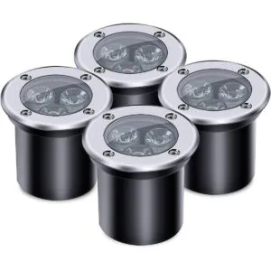 ALEDECO Paquete de 4 luces LED de bajo voltaje de 3 W y 12_1