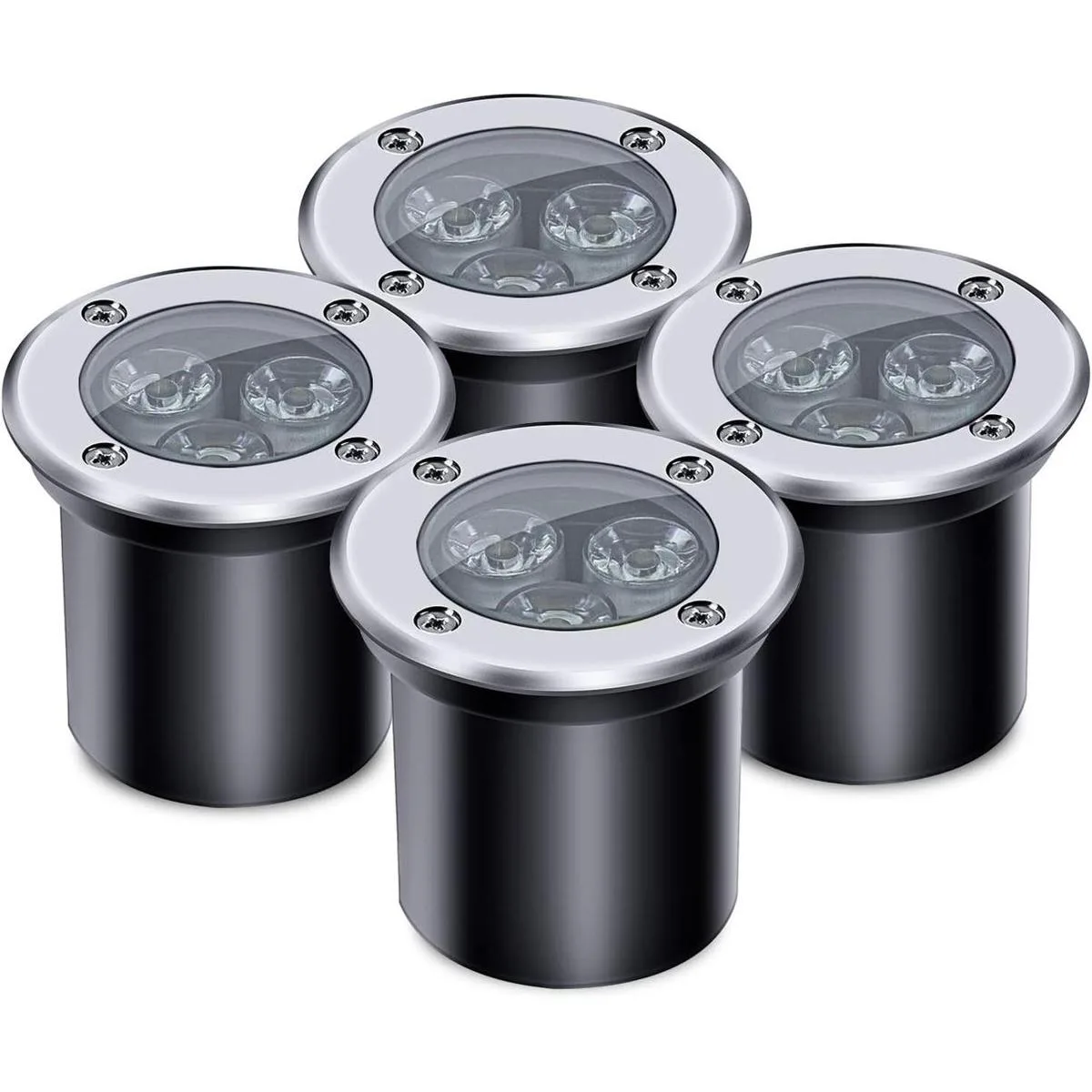 ALEDECO Paquete de 4 luces LED de bajo voltaje de 3 W y 12_1