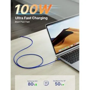 Cable USB C a USB C de 100 W y 10 pies JSAUX 5A PD USB_4