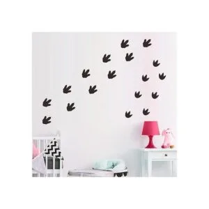 Bamsod Pegatinas de pared con huellas de dinosaurio 32_5