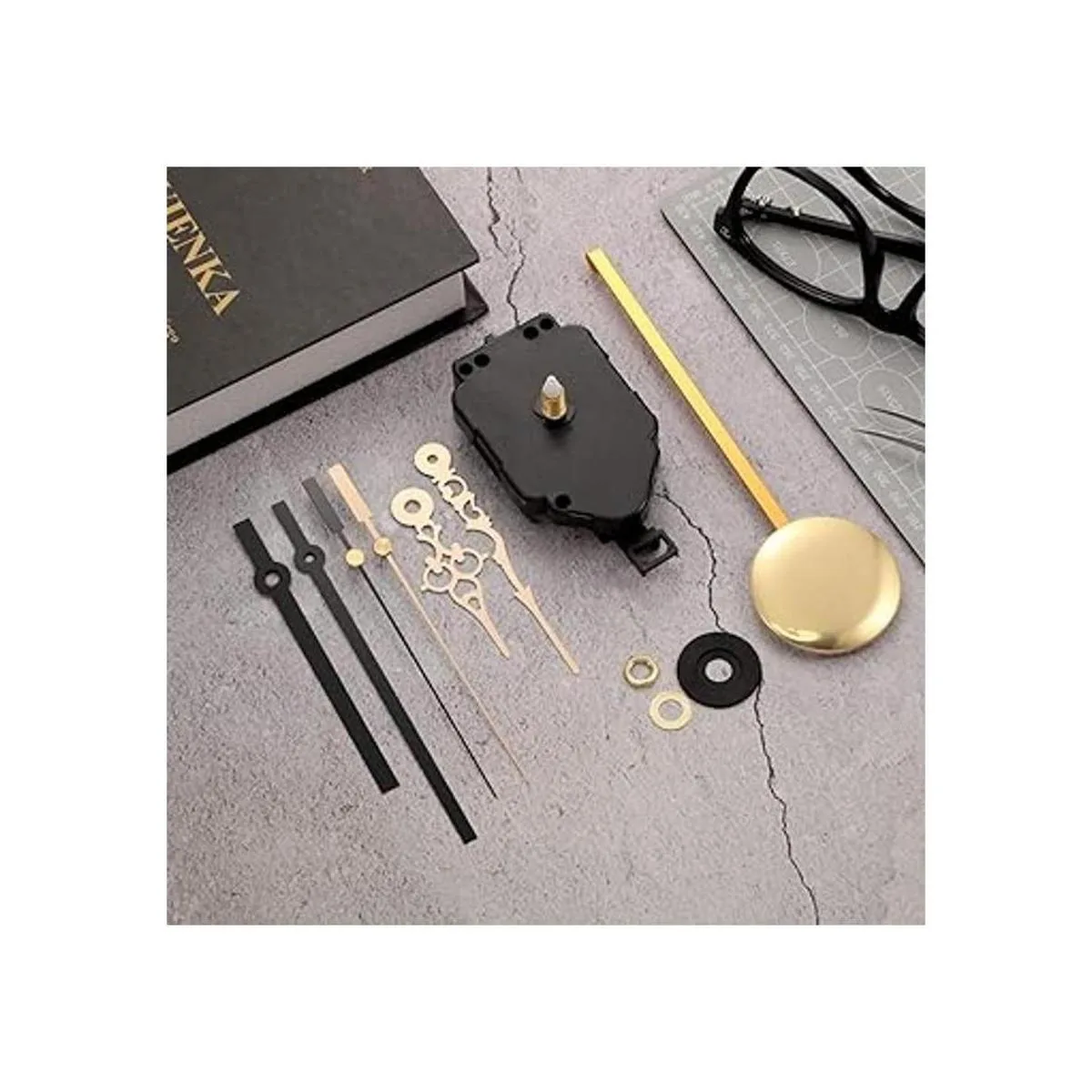 Hicarer Kit de movimiento de reloj de péndulo de cuarzo