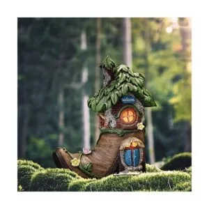 TERESAS COLLECTIONS Boot Fairy House Garden Statues with_3