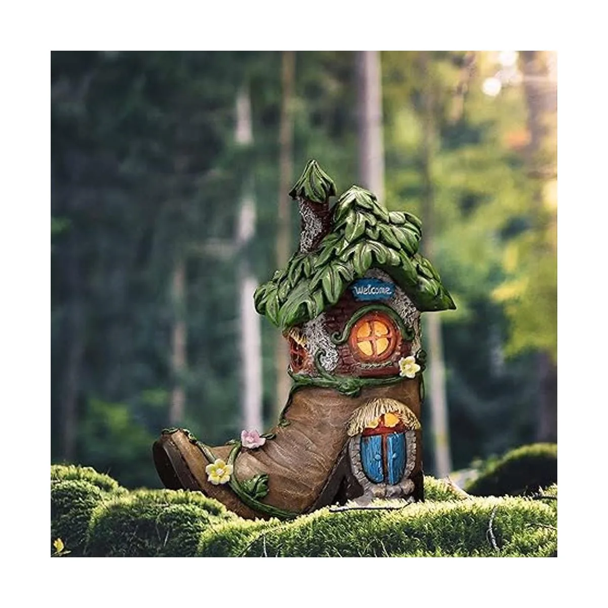 TERESAS COLLECTIONS Boot Fairy House Garden Statues with_3