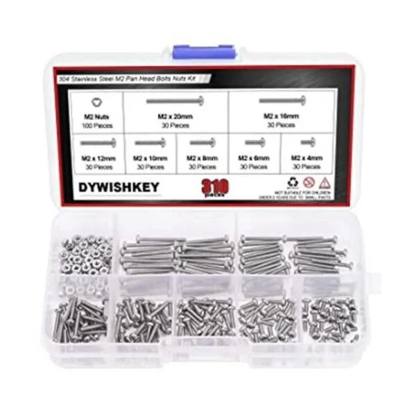 DYWISHKEY 310 piezas M2 x 0.157 in0.236 in0.315 in0.394_1