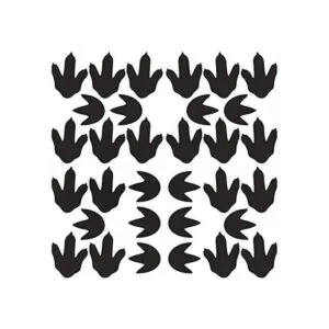 Bamsod Pegatinas de pared con huellas de dinosaurio 32_1