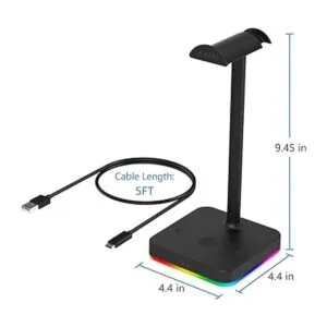 KAFRI Soporte para auriculares RGB con cargador_6