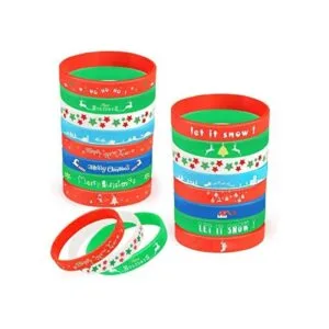 Coogam 40 pulseras de silicona de Navidad accesorios de_1