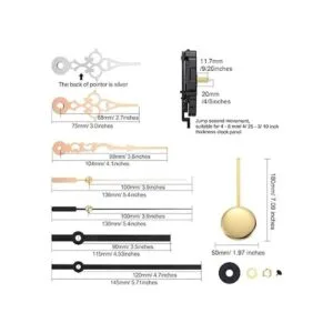 Hicarer Kit de movimiento de reloj de péndulo de cuarzo