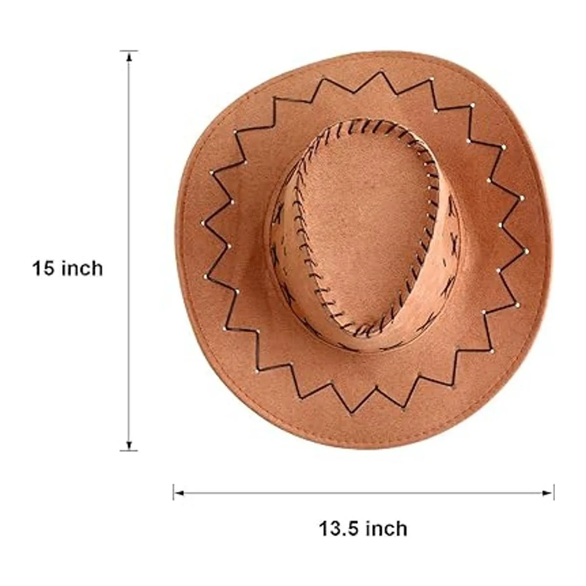 SATINIOR Sombrero de vaquero occidental con bandana 12_2