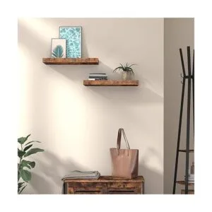 HOOBRO Estantes flotantes de madera rústica juego de 2_5